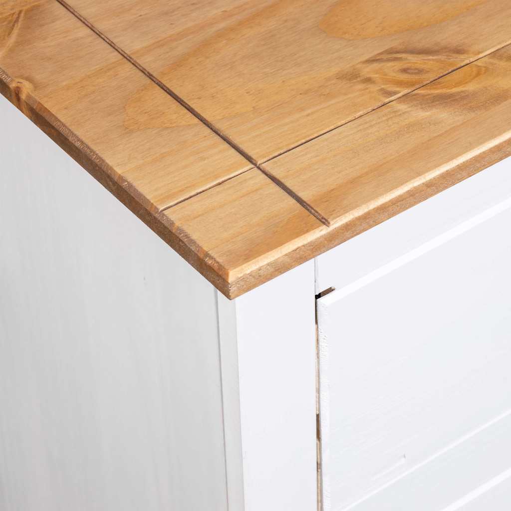 Komoda od borovine bijela 80 x 40 x 83 cm asortiman Panama