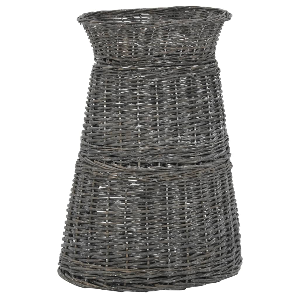 3-dijelni set košara za mačke s jastucima sivi 47x34x60 cm vrba