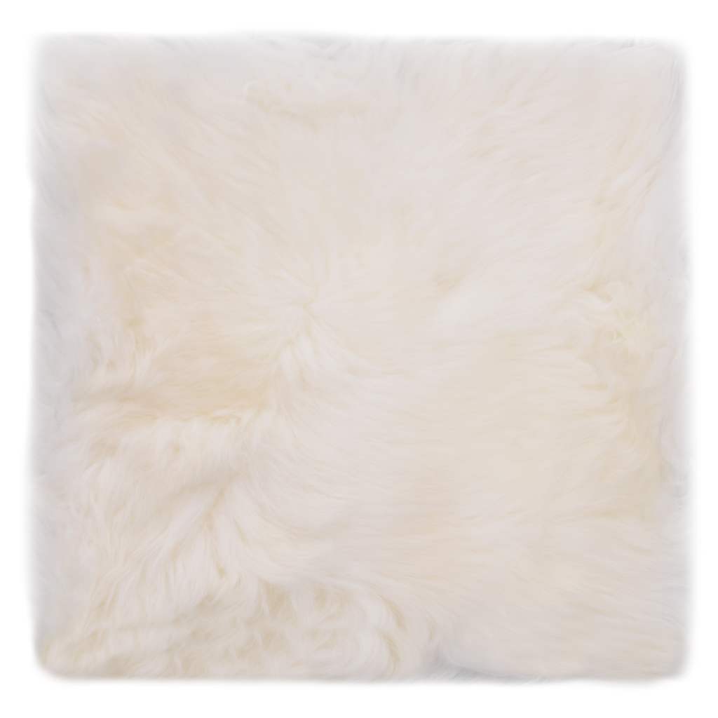 Jastučići za stolice 2 kom bijeli 40 x 40 cm prava ovčja koža
