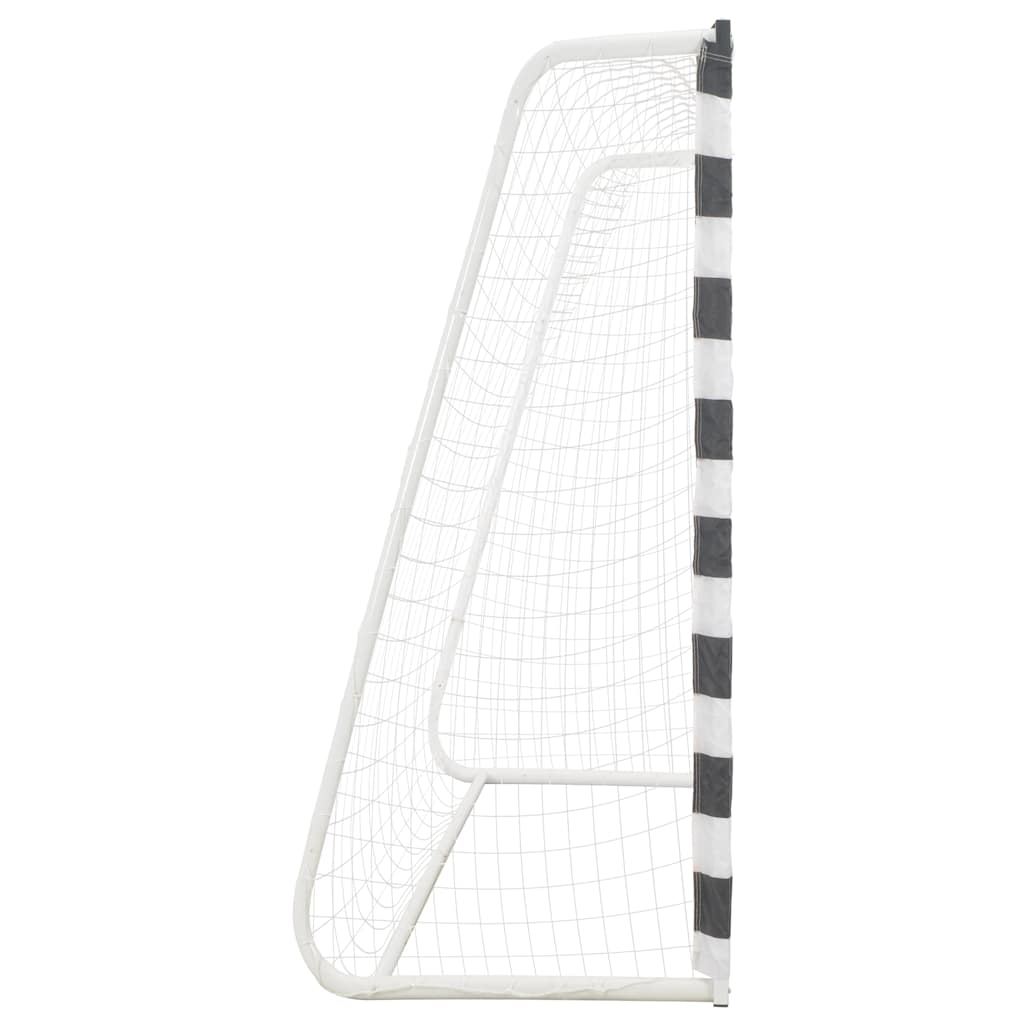 Nogometni gol 300 x 200 x 90 cm metalni crno-bijeli