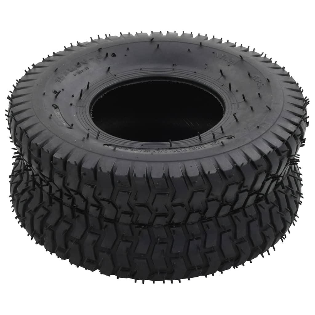 4-dijelni set guma za kolica i zračnica 15 x 6.00-6 4PR gumeni