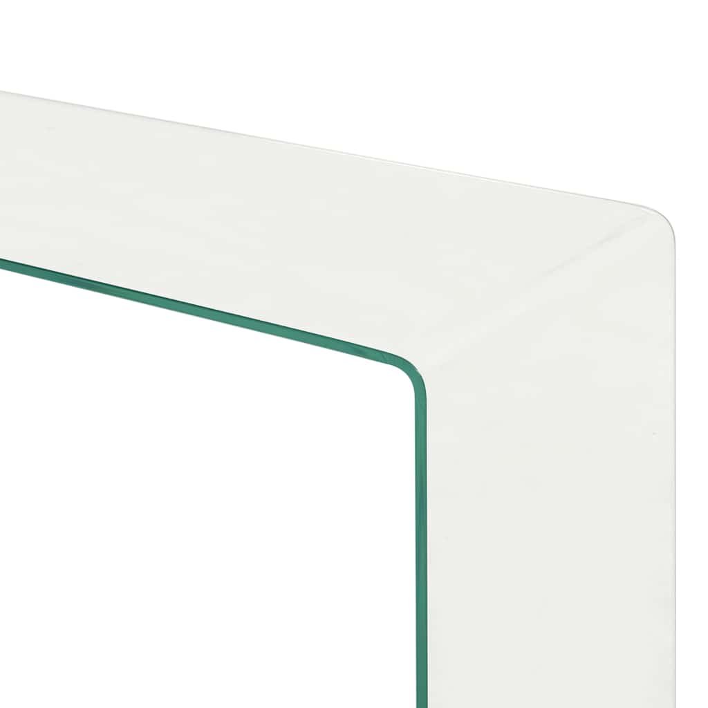 2-dijelni set stolića za kavu 90x30x20/110x30x40 cm stakleni