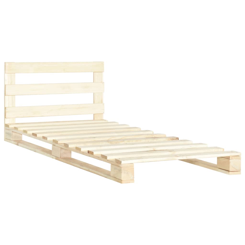 Okvir za krevet od paleta od masivne borovine 90 x 200 cm