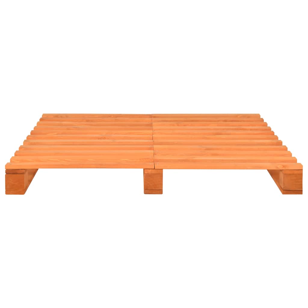 Okvir za krevet od paleta od masivne borovine smeđi 120x200 cm