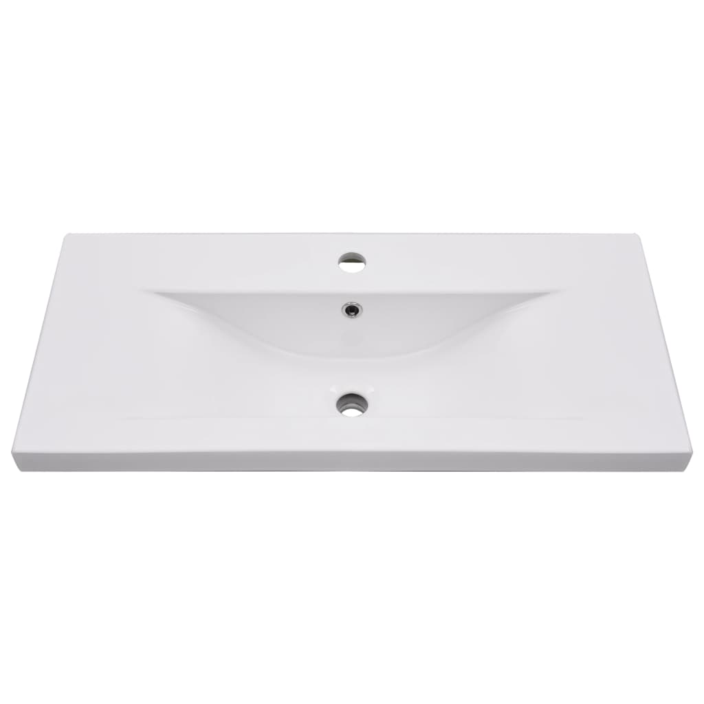 Ugradbeni umivaonik 81 x 39,5 x 18,5 cm keramički bijeli