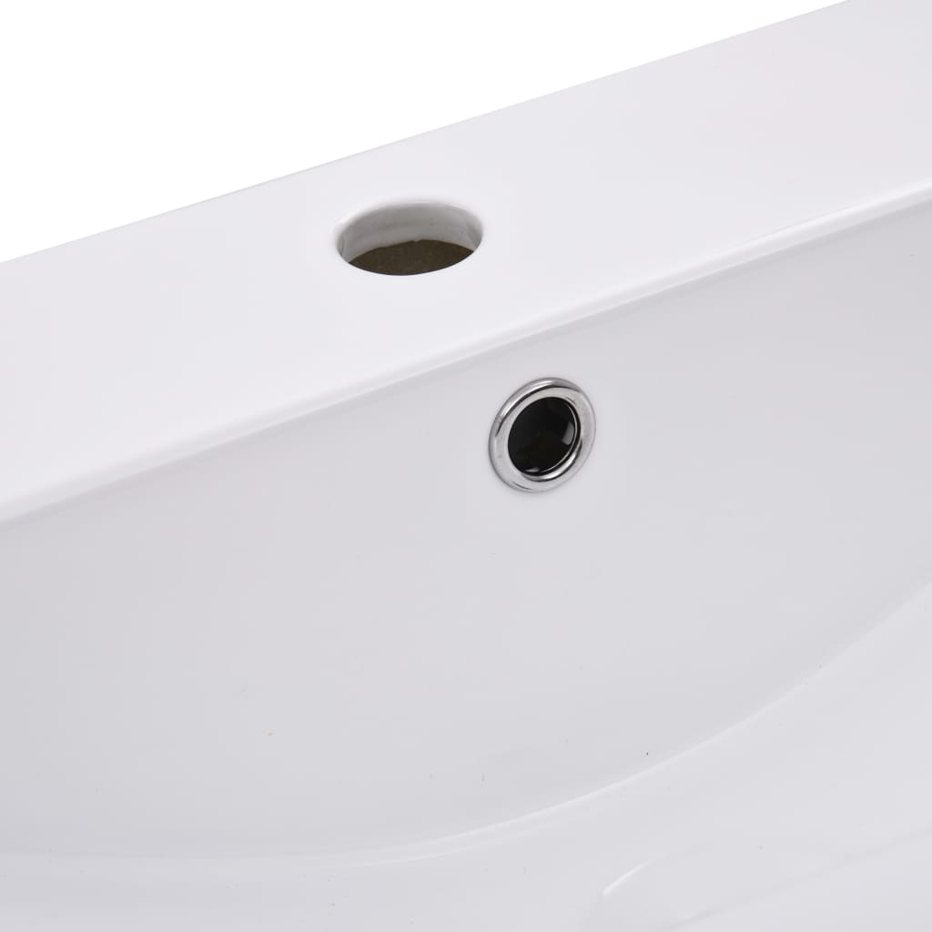 Ugradbeni umivaonik 91 x 39,5 x 18,5 cm keramički bijeli