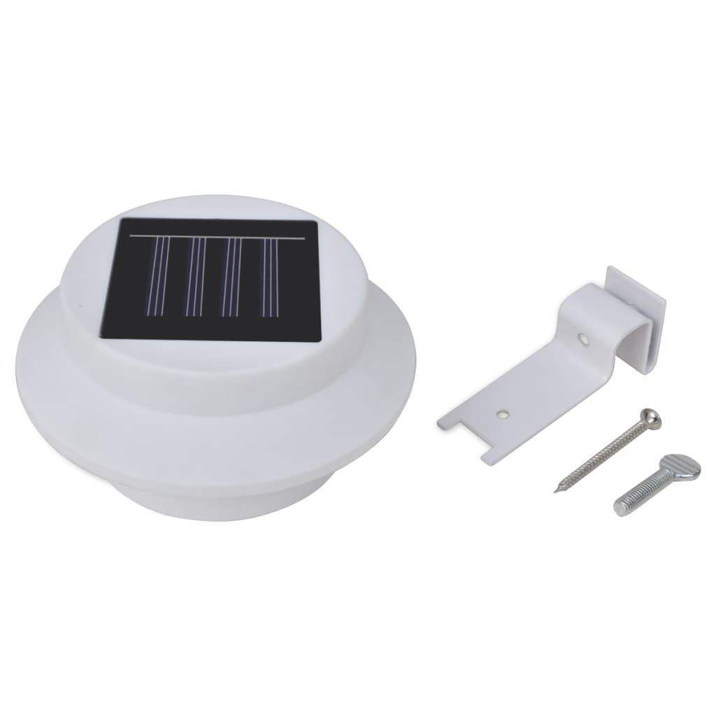 Vanjske solarne svjetiljke za ogradu 12 kom LED bijele