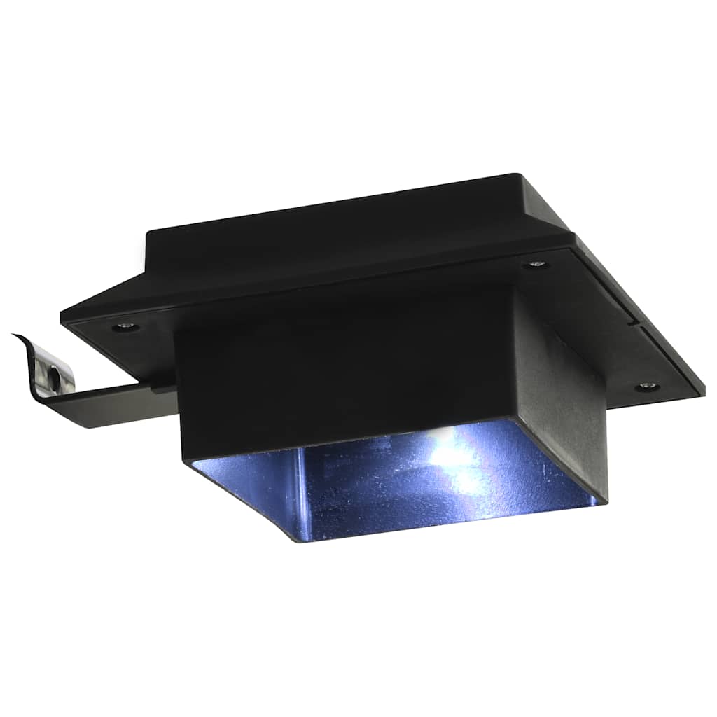 Vanjske solarne svjetiljke 12 kom LED četvrtaste 12 cm crne