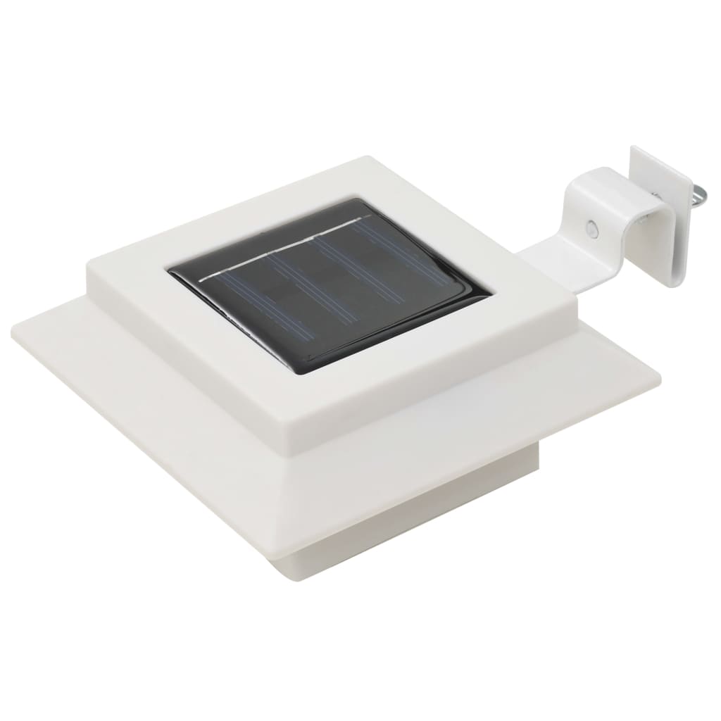Vanjske solarne svjetiljke 12 kom LED četvrtaste 12 cm bijele