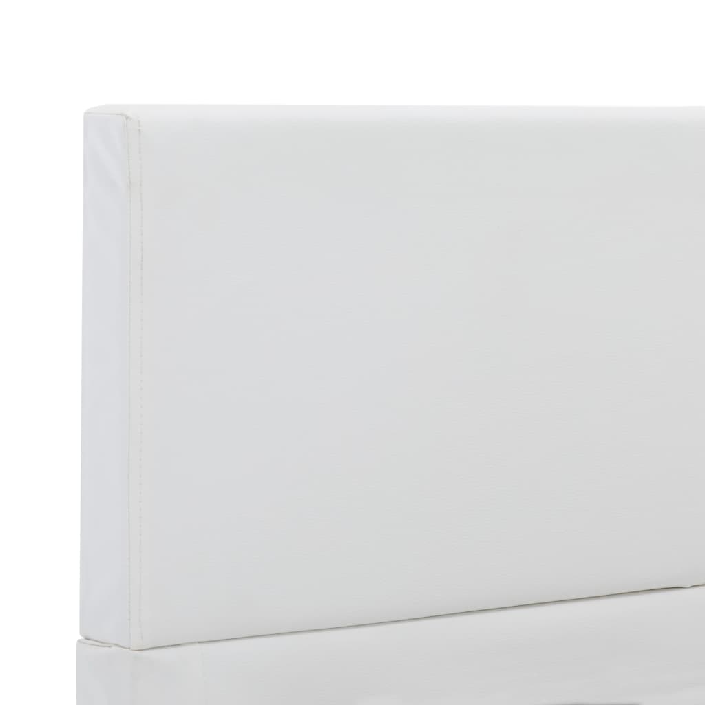 Okvir za krevet od umjetne kože bijeli 90 x 200 cm