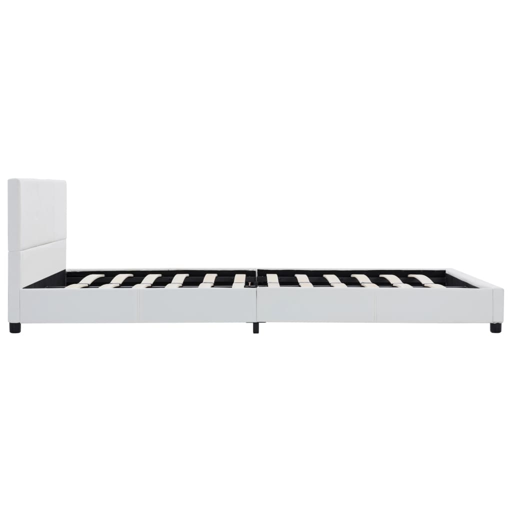 Okvir za krevet od umjetne kože bijeli 120 x 200 cm