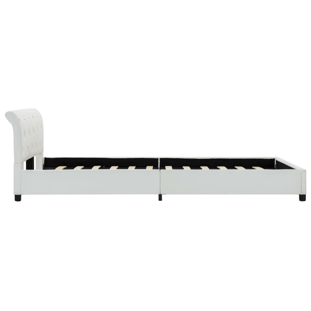 Okvir za krevet od umjetne kože bijeli 120 x 200 cm