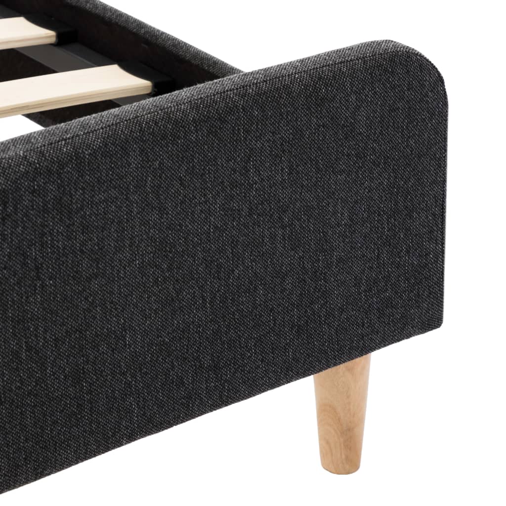 Okvir za krevet od jute tamnosivi 100 x 200 cm