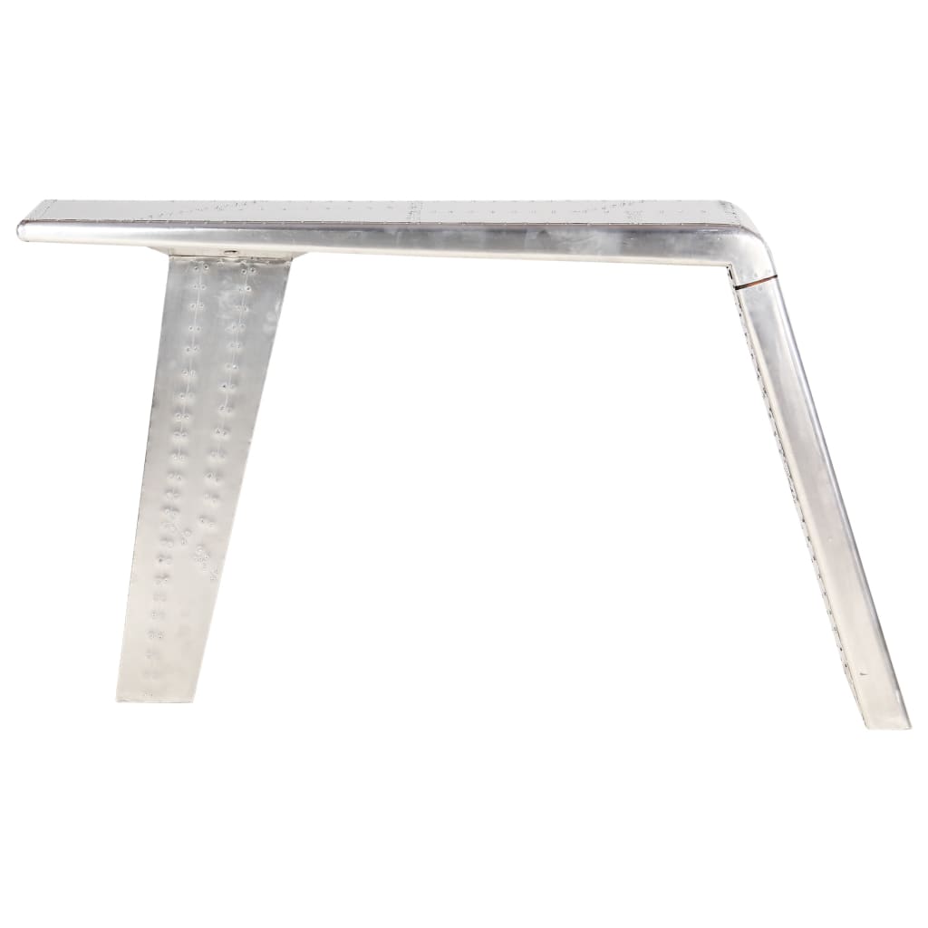 Avijatičarski radni stol srebrni 112 x 50 x 76 cm metalni