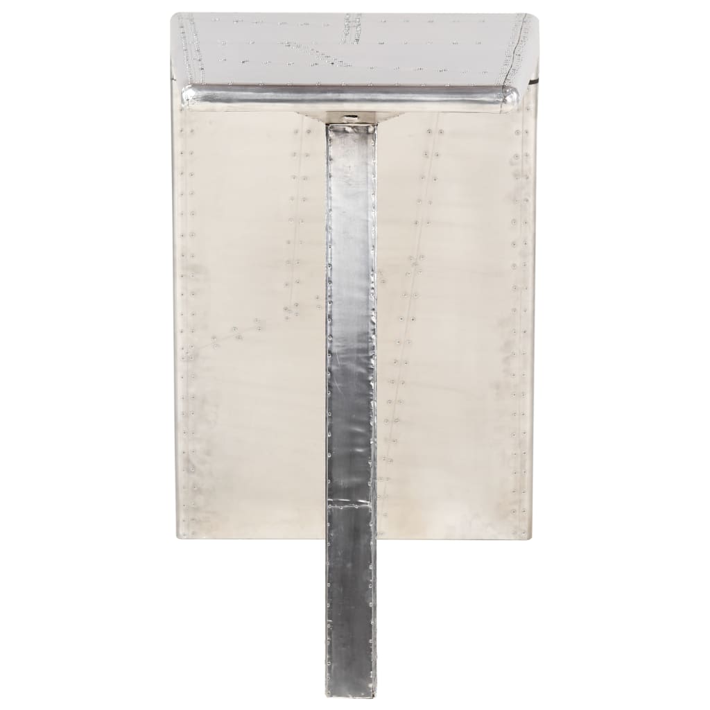 Avijatičarski radni stol srebrni 112 x 50 x 76 cm metalni