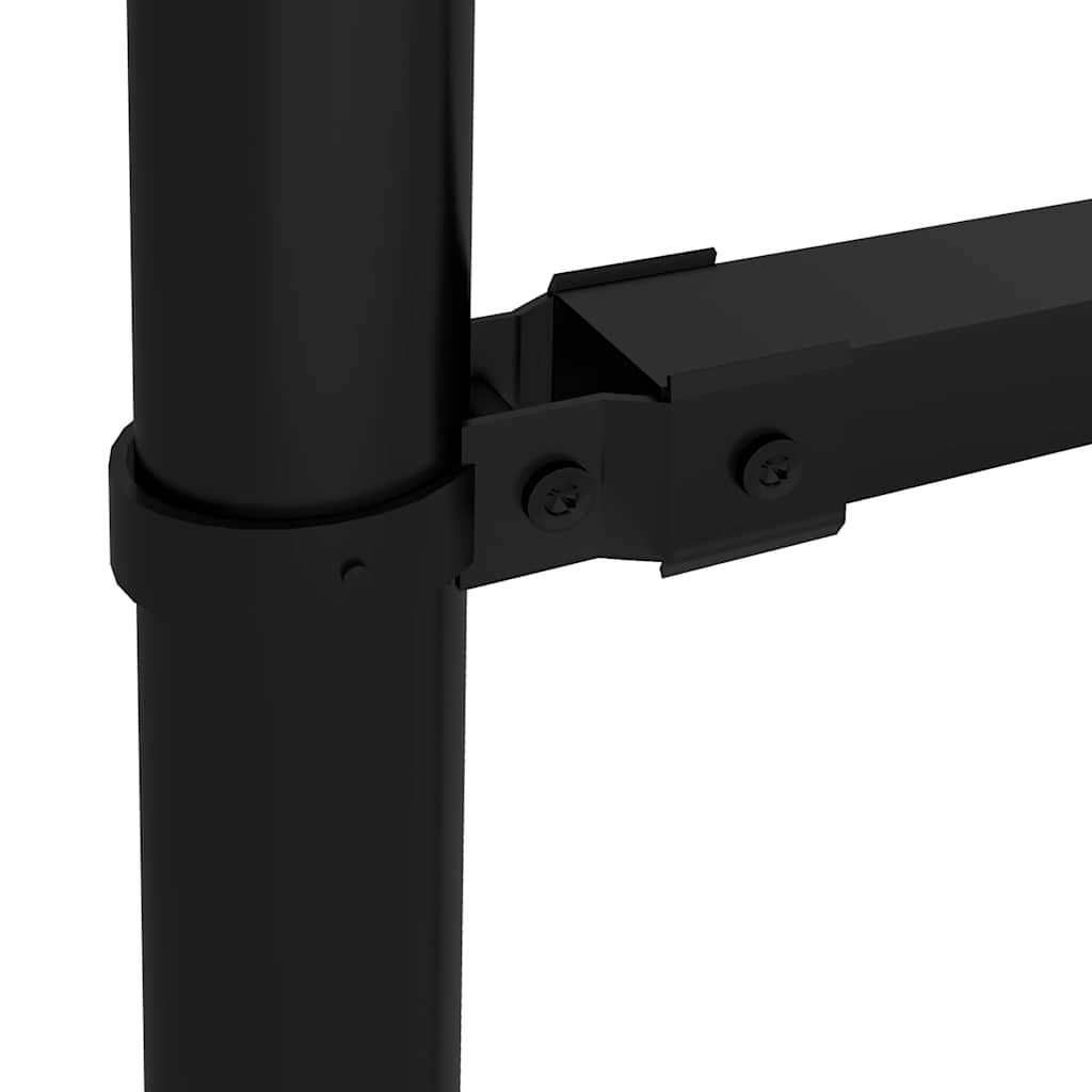 Vrtna ograda s vrhom koplja Čelik 892,5 x 200 cm Crna