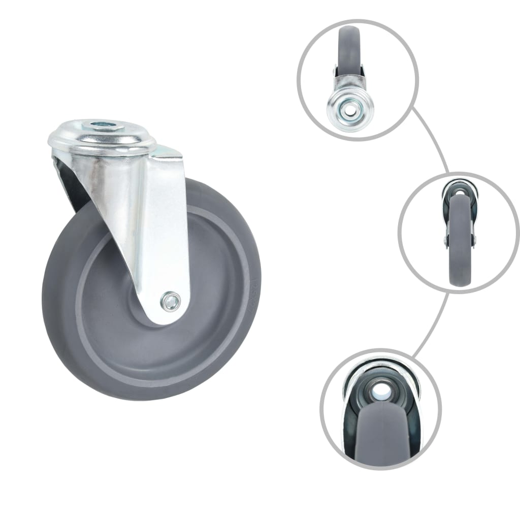 Okretni kotačići s otvorom za vijke 12 kom 125 mm