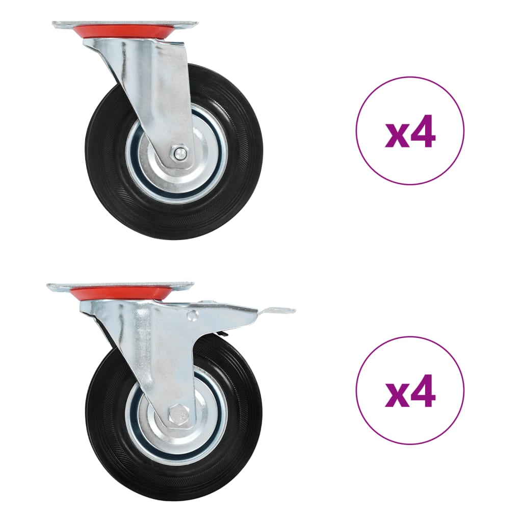 Okretni kotačići 8 kom 125 mm