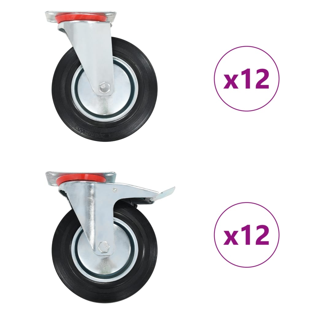 Okretni kotačići 24 kom 200 mm