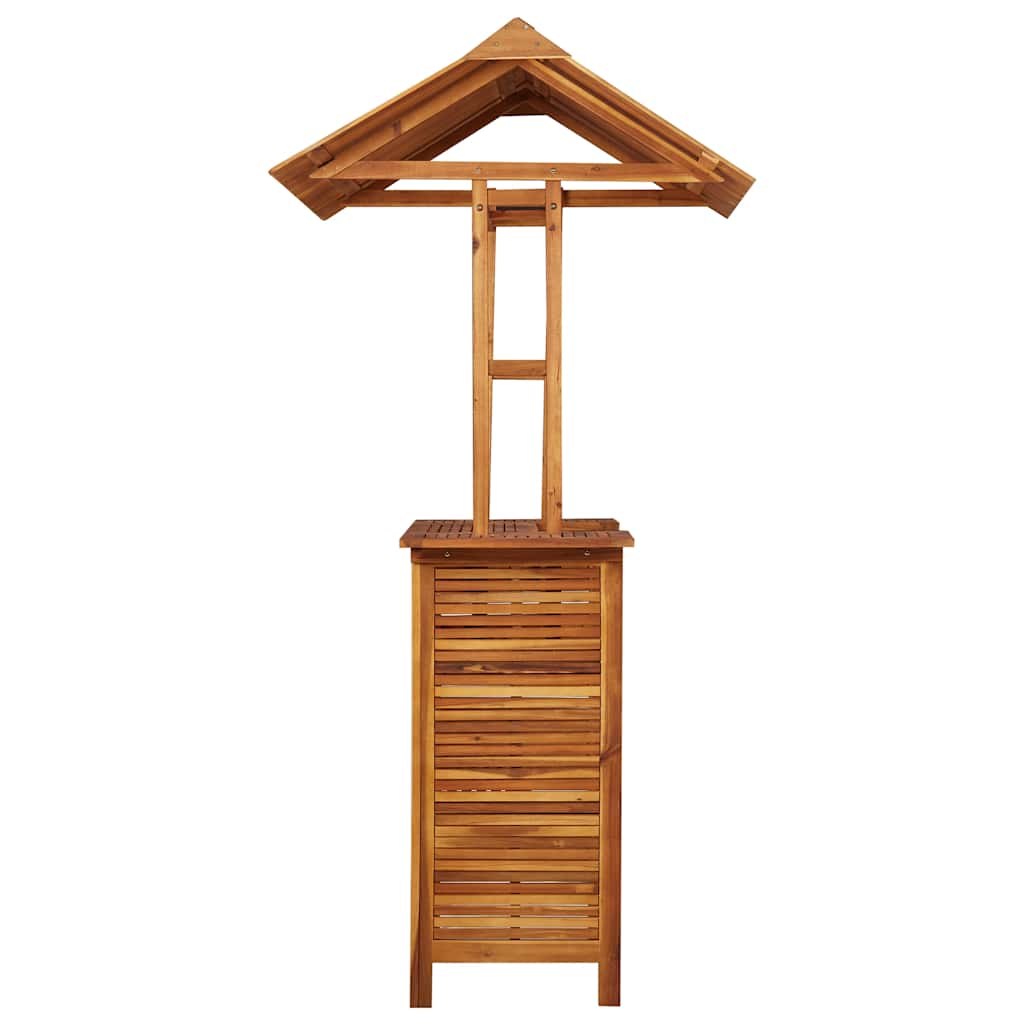 Vrtni barski stol s krovom 113x106x217 cm bagremovo drvo