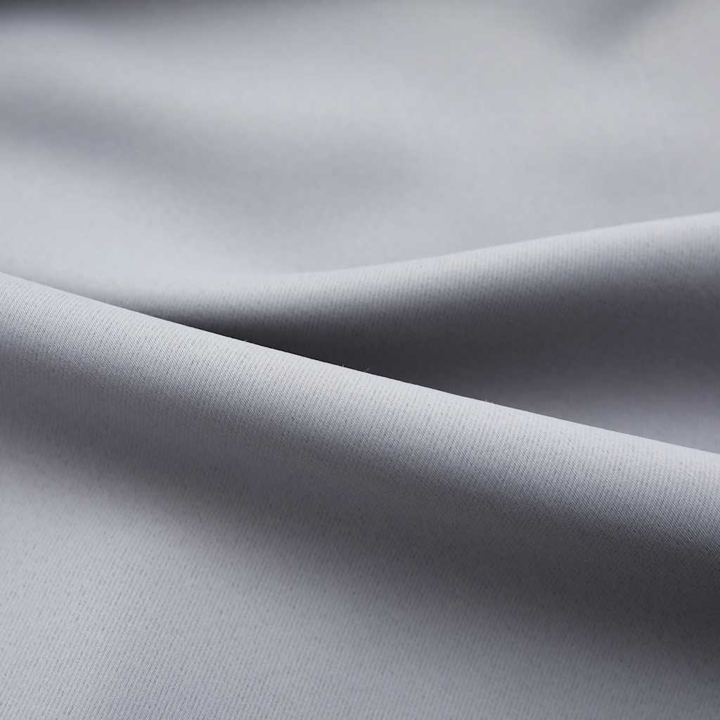 Zavjese za zamračivanje s kukama 2 kom sive 140 x 245 cm