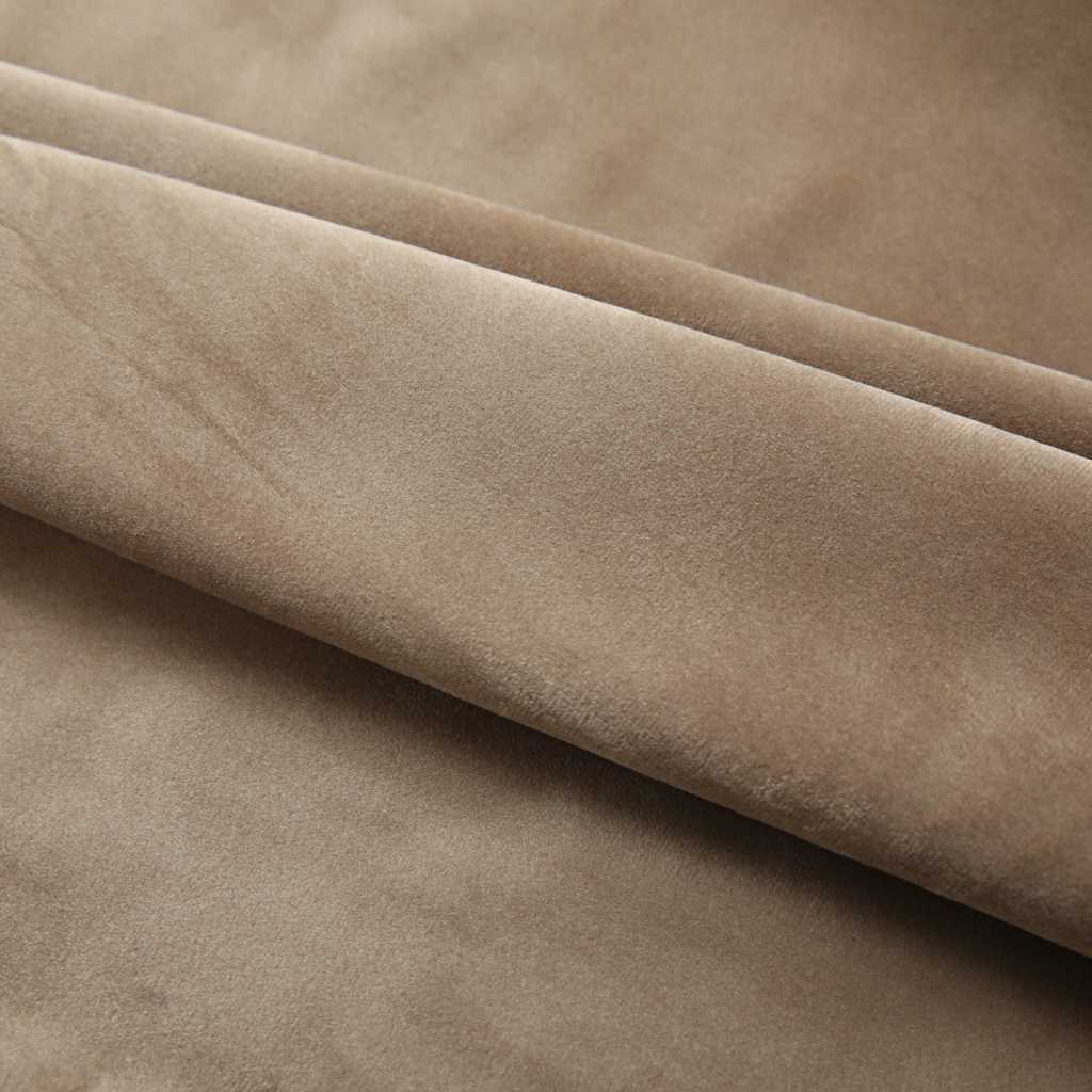 Zavjese za zamračivanje 2 kom baršunaste bež 140 x 245 cm