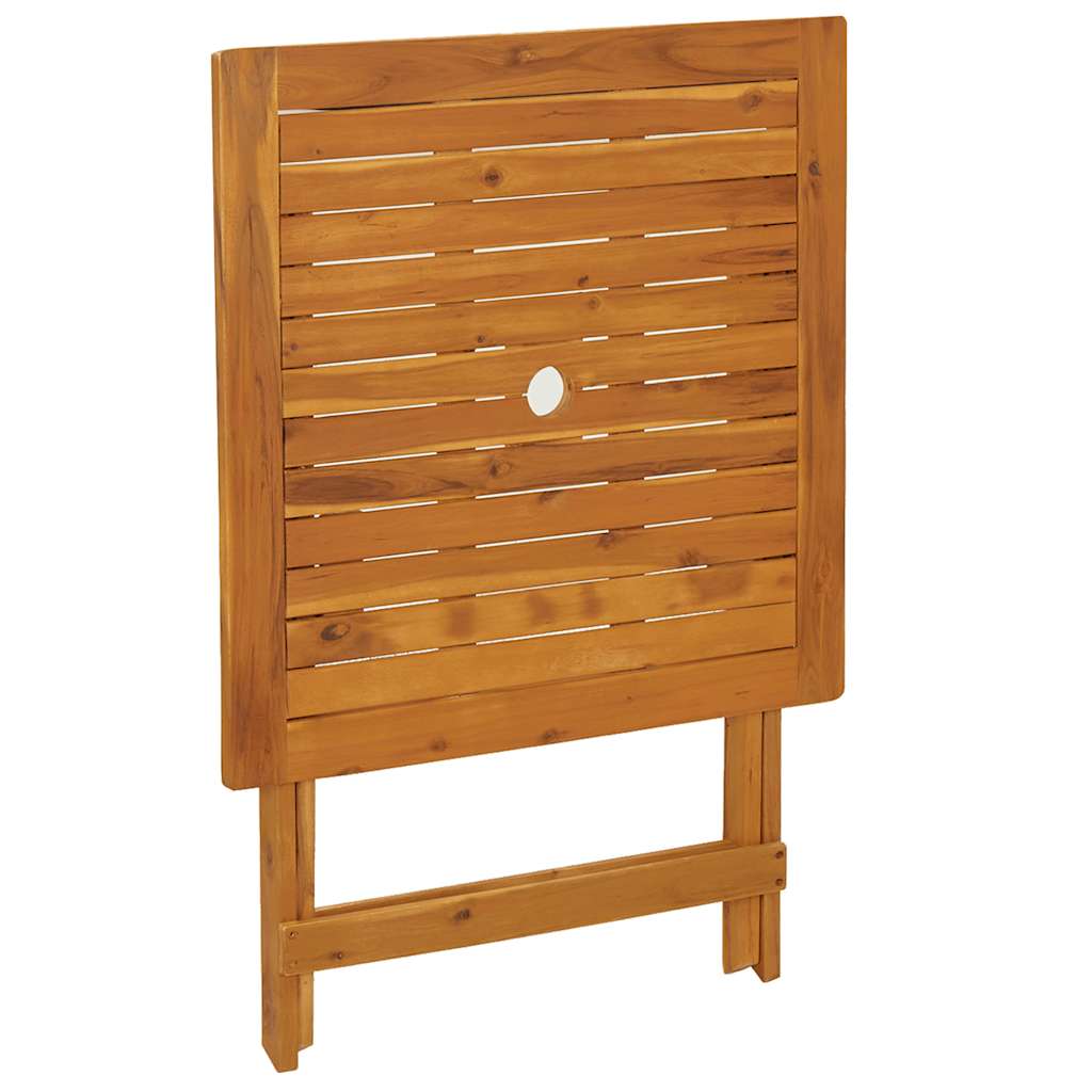 Sklopivi vrtni stol od masivnog bagremovog drva 70 x 70 x 75 cm