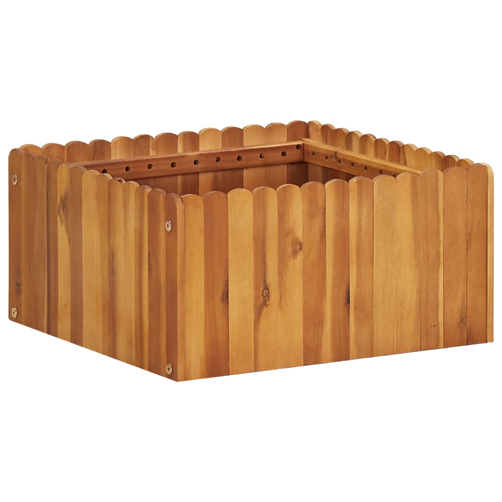 Vrtna posuda za sadnju od masivnog bagremovog drva 50x50x25 cm