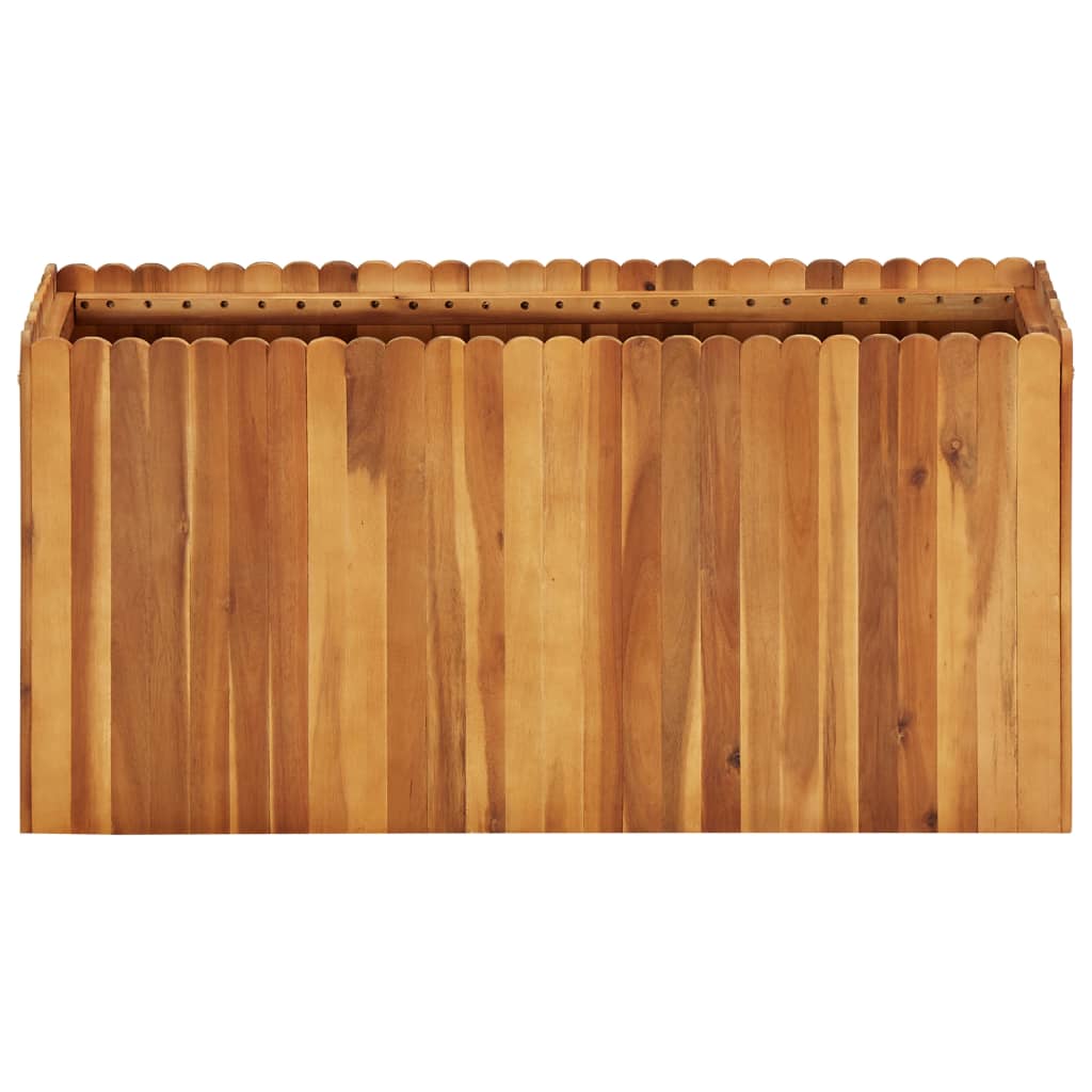 Vrtna posuda za sadnju od masivnog bagremovog drva 100x30x50 cm