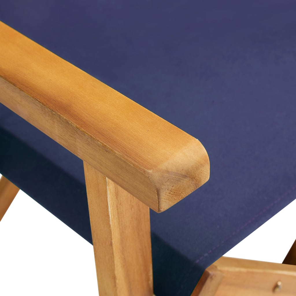 Redateljska stolica od masivnog bagremovog drva plava
