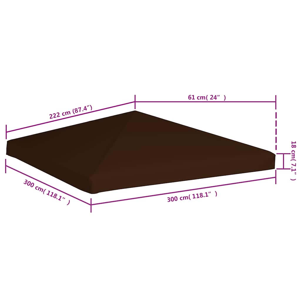 Pokrov za sjenicu 310 g/m² 3 x 3 m smeđi
