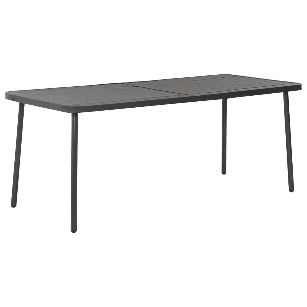 Vrtni stol tamnosivi 180 x 83 x 72 cm čelični