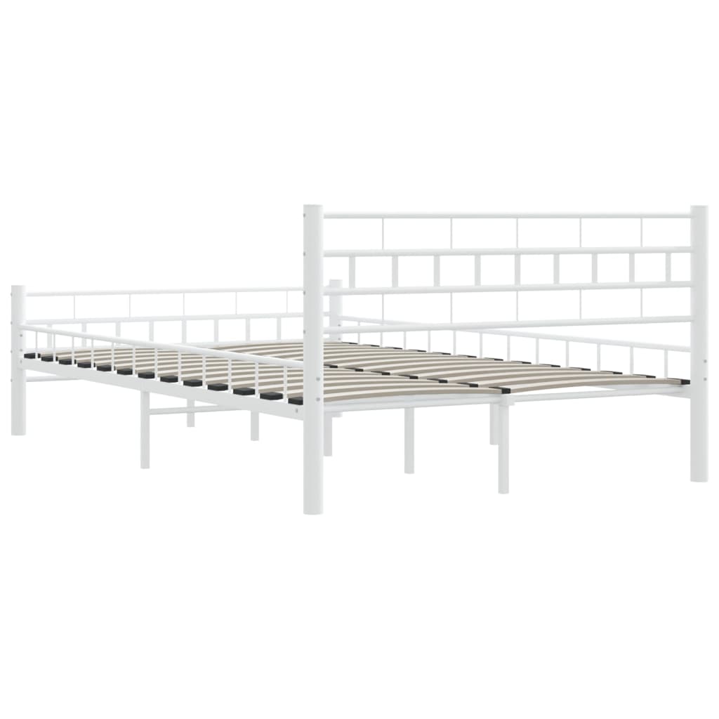 Okvir za krevet bijeli metalni 140 x 200 cm
