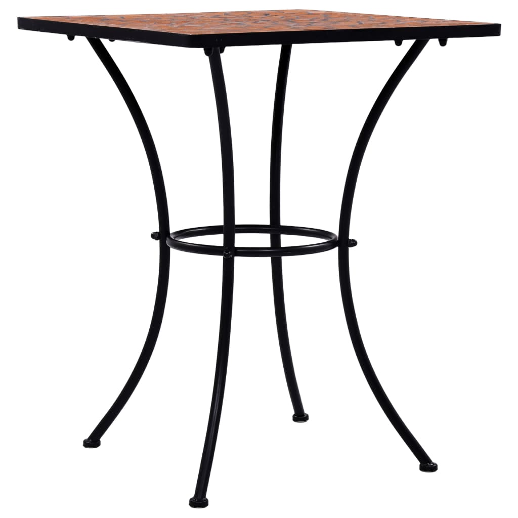 Bistro stolić s mozaikom boja cigle 60 cm keramički
