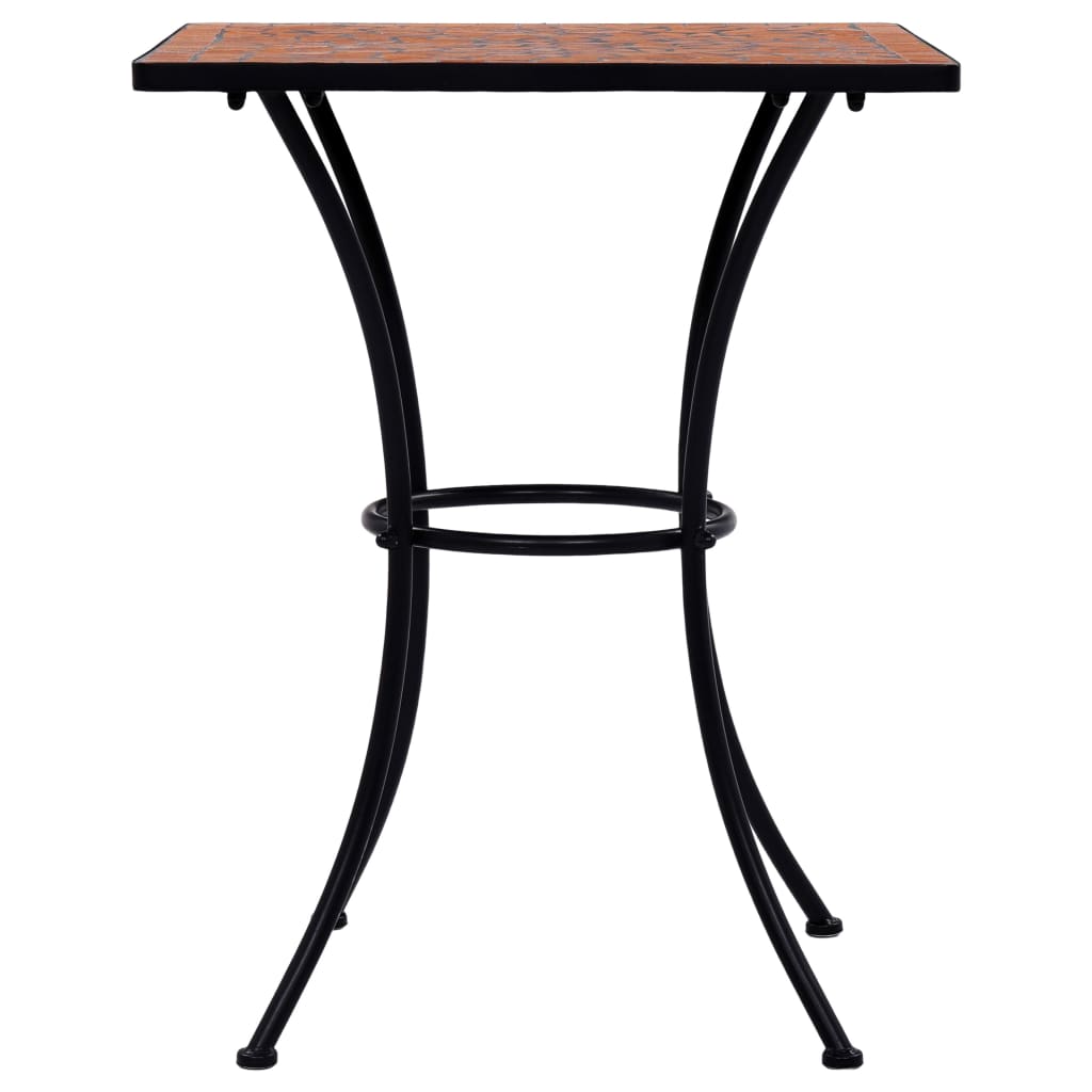 Bistro stolić s mozaikom boja cigle 60 cm keramički