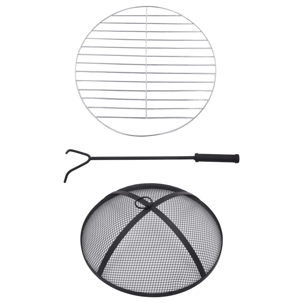 Mozaični stolić s posudom za vatru plavo-bijeli 68 cm keramički