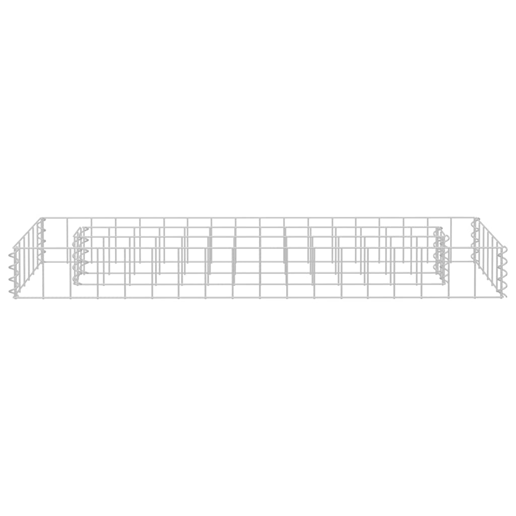 Povišena gabionska gredica od pocinčanog čelika 90 x 30 x 10 cm