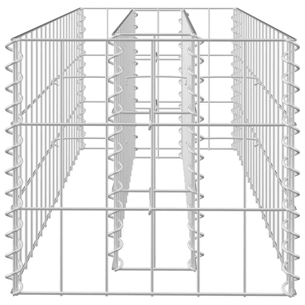 Gabionska sadilica od pocinčanog čelika 90 x 30 x 30 cm