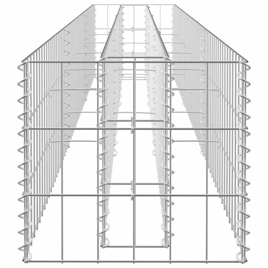 Gabionska sadilica od pocinčanog čelika 270 x 30 x 30 cm