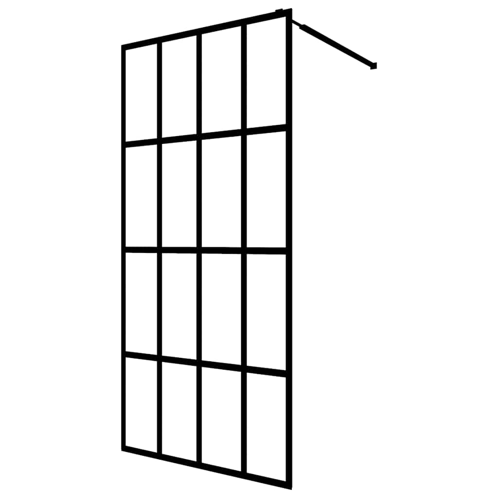 Pregrada za tuširanje od prozirnog kaljenog stakla 80 x 195 cm