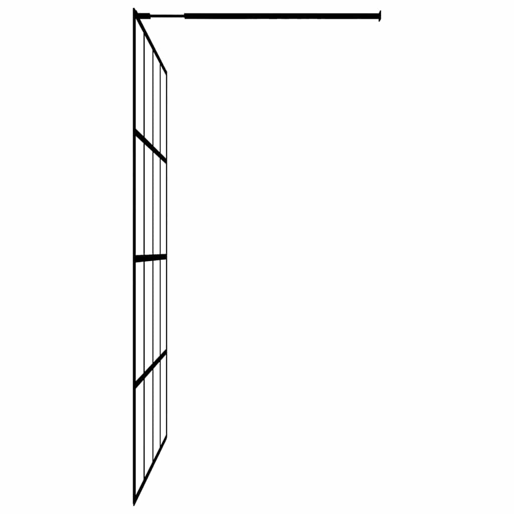 Pregrada za tuširanje od prozirnog kaljenog stakla 80 x 195 cm