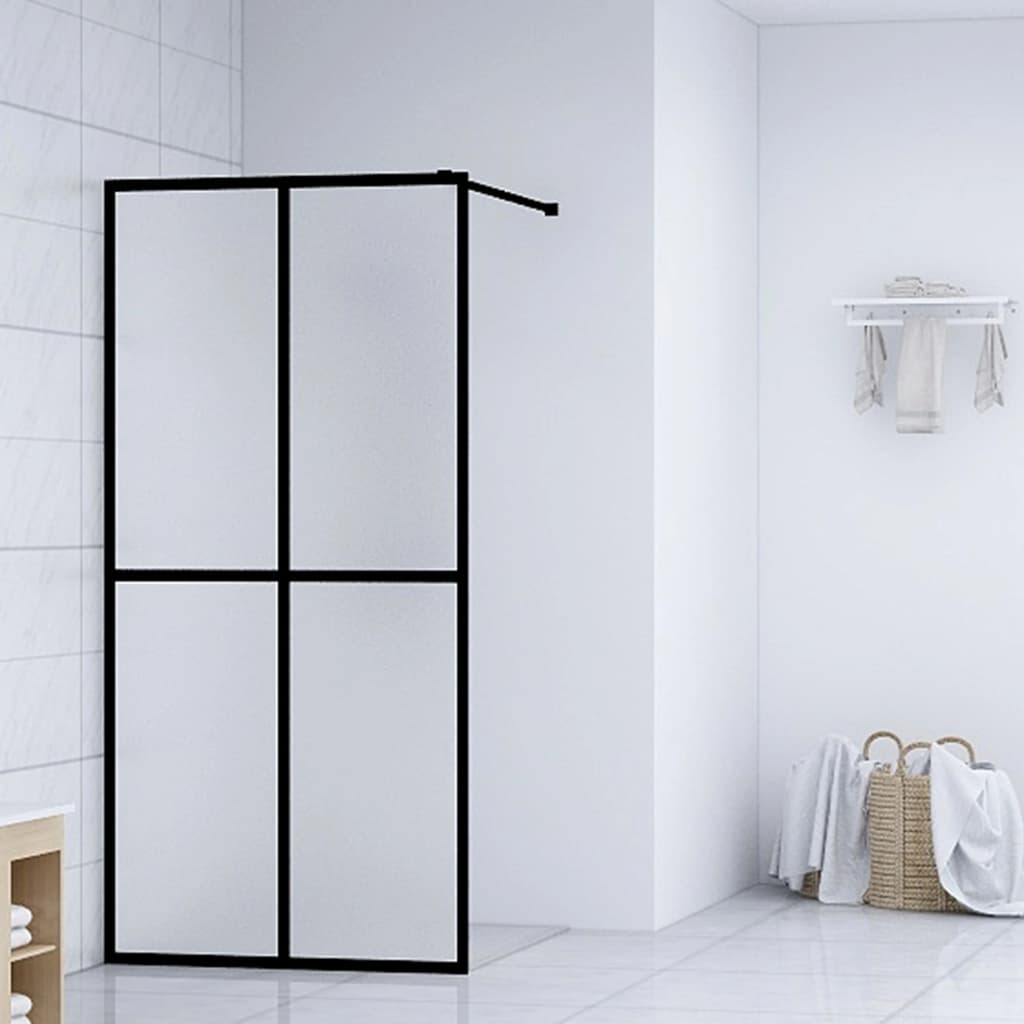 Pregrada za tuširanje od mutnog kaljenog stakla 90 x 195 cm