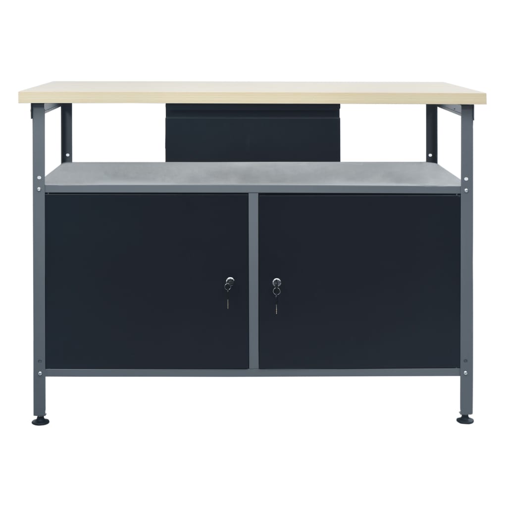 Radni stol crni 120 x 60 x 85 cm čelični