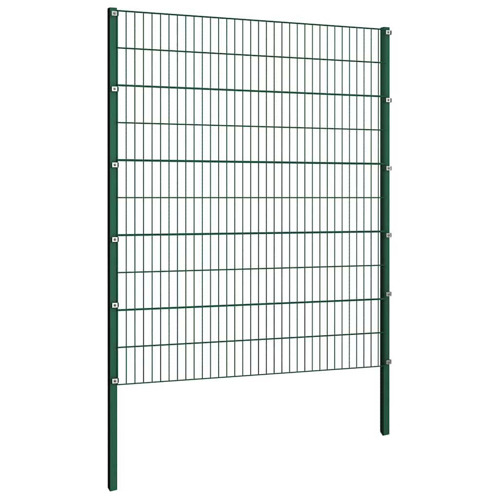 Ogradni panel sa stupovima od željeza 867x200 cm zeleni