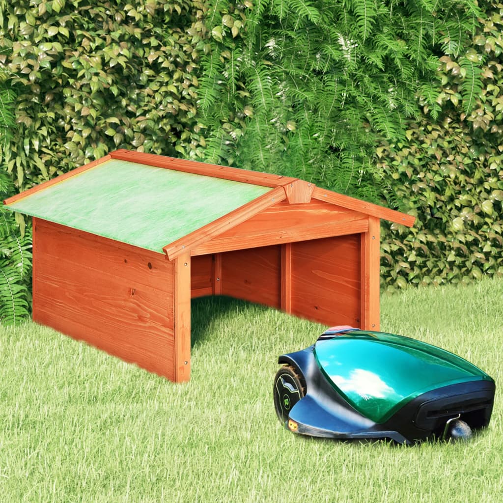 Garaža za robotsku kosilicu 72 x 87 x 50 cm od masivne jelovine