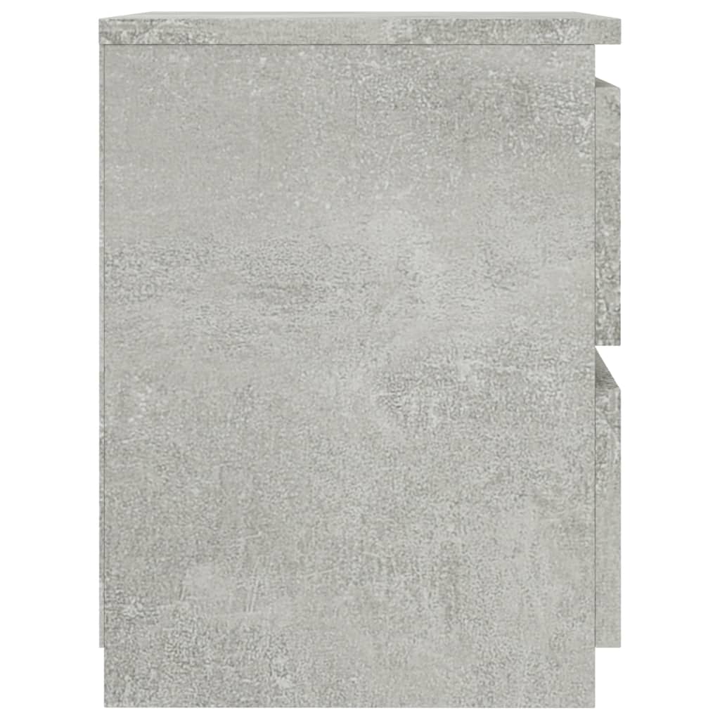 Noćni ormarići 2 kom boja betona 30x30x40 cm konstruirano drvo