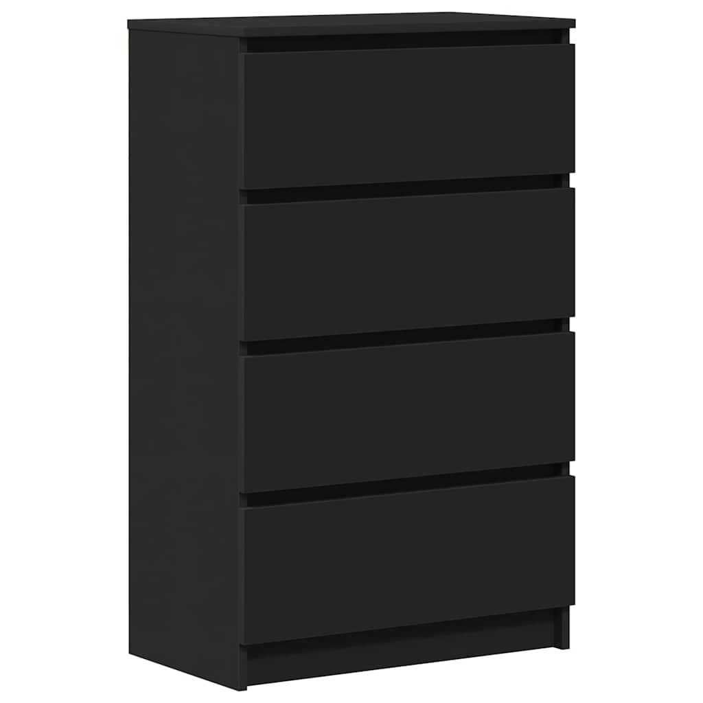 Komoda crna 60 x 35 x 98,5 cm od konstruiranog drva