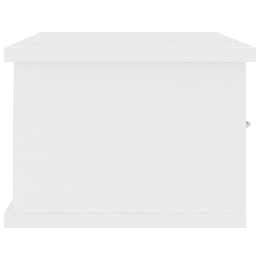 Zidna polica s ladicama bijela 60x26x18,5 cm konstruirano drvo