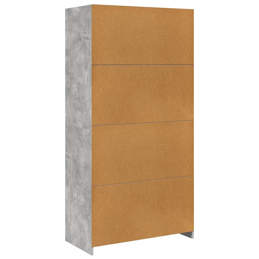 Ormar siva boja betona 100 x 50 x 200 cm od konstruiranog drva