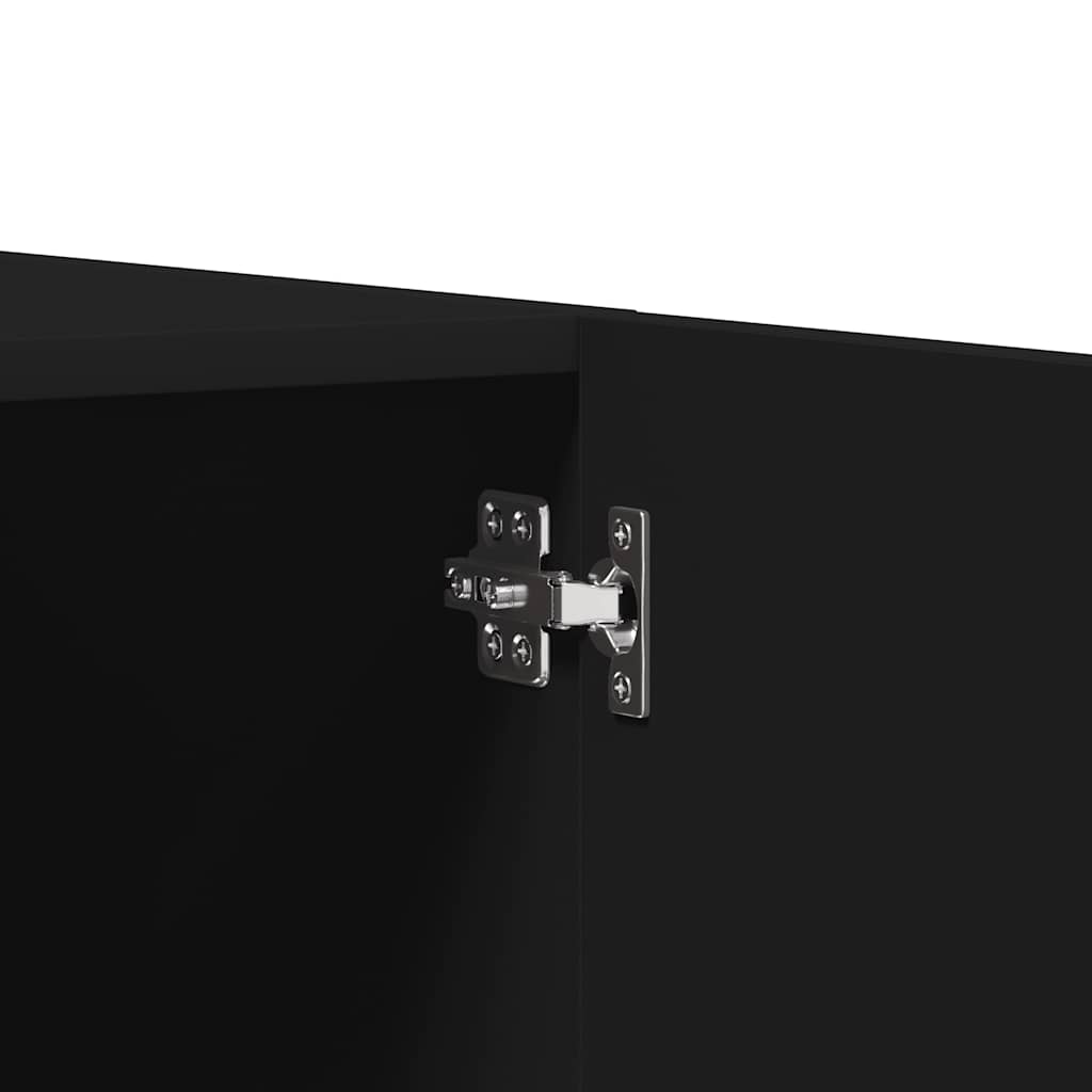 Ormar crni 80 x 52 x 180 cm od konstruiranog drva